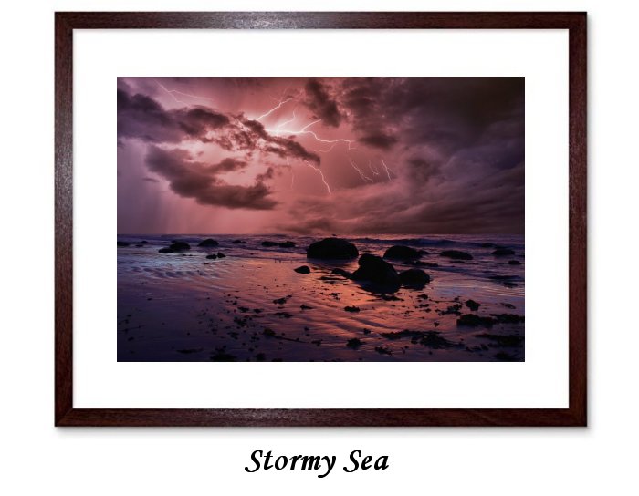 Stomy Sea Framed Print